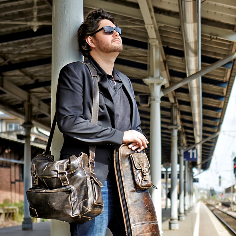 Guitar Case Backpack Straps by Harvest Fine Leather from ACCESS